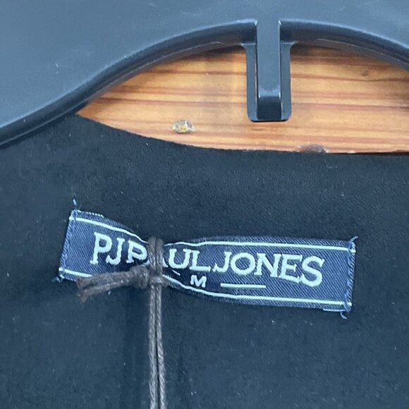 PJ PAUL JONES Men's Faux Suede Leather Suit Vest Cowboy Style Waistcoat Medium - Picture 5 of 7